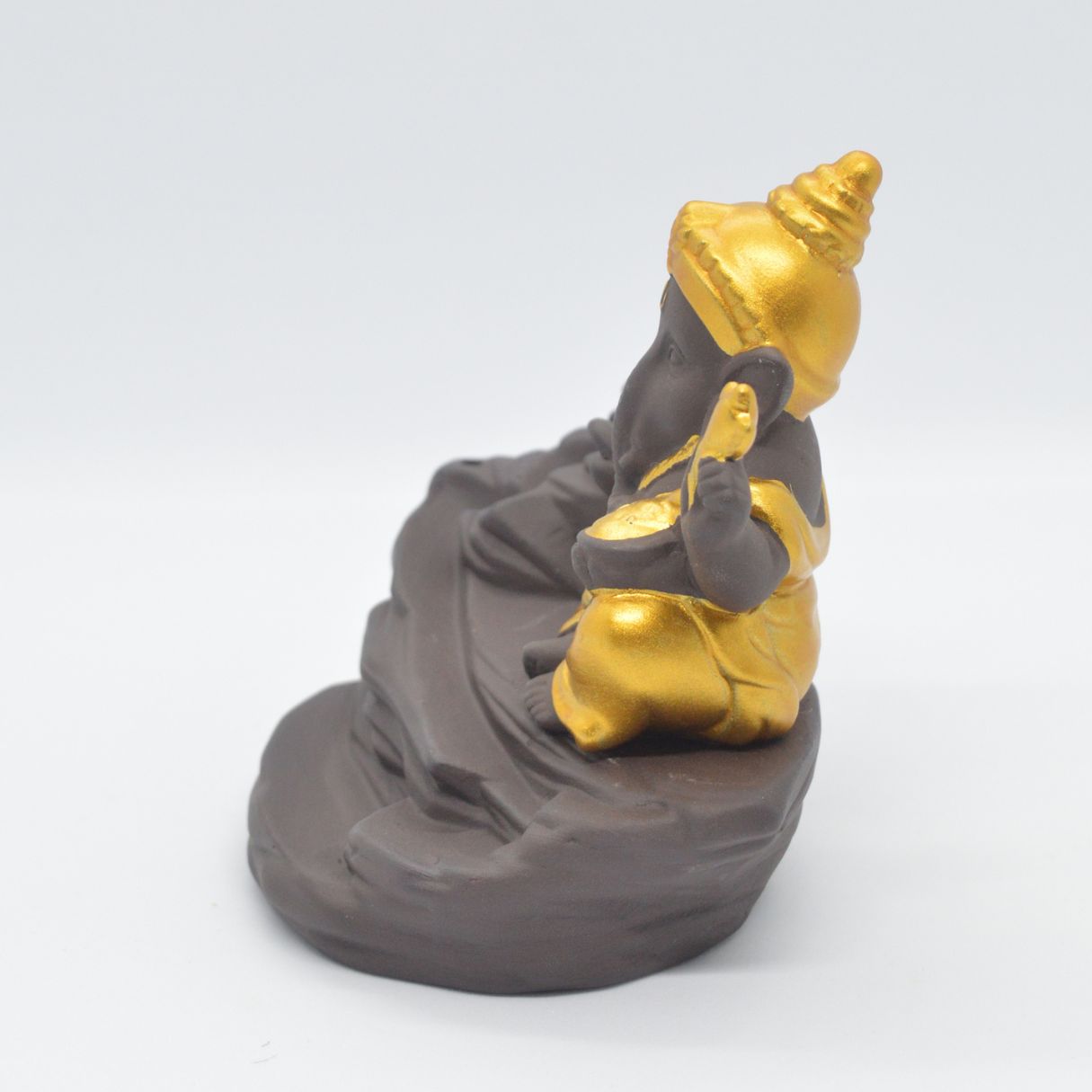 Gold Ganesha Ceramic Elephant God