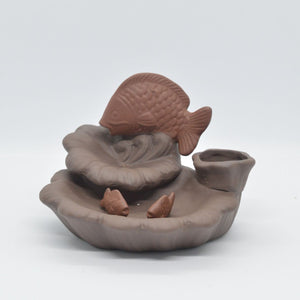 Ceramic Fish of Prosperity + Three-fish Flower Spring