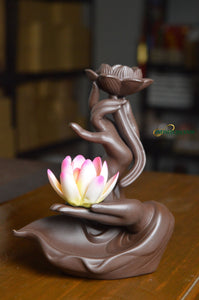 Buddha Hand Holding a Lotus Flower