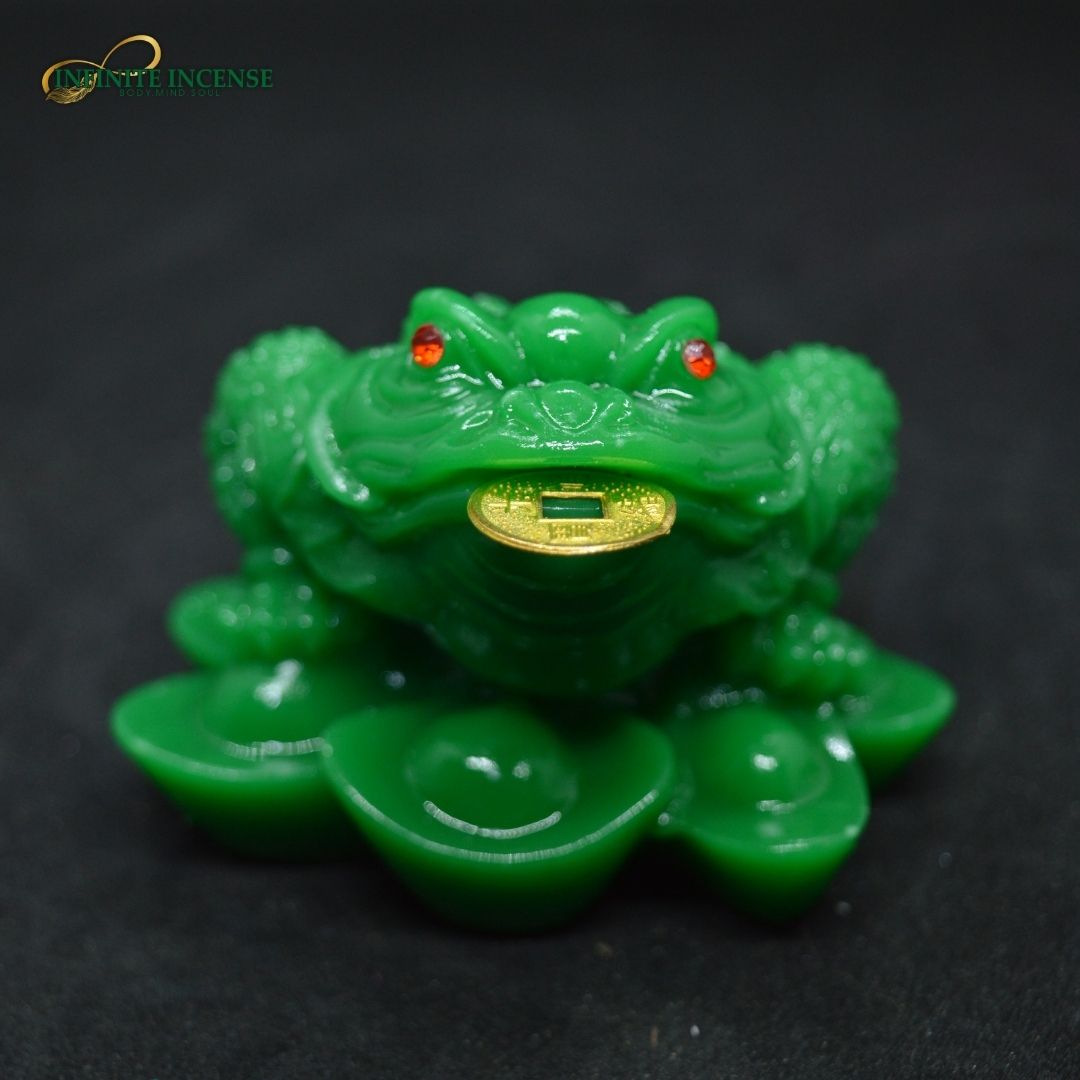 Feng Shui 3 Legged Lucky Jade Frog – Infinite Incense