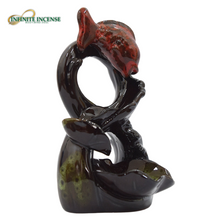 Load image into Gallery viewer, Lucky Infinity Fish Smoke Backflow Incense Burner