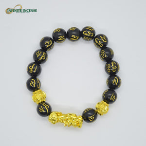 Black Obsidian Pi Yao with free Pi Yao ring amulet and box