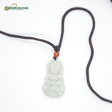 Load image into Gallery viewer, Guan yin buddha necklace natural jade pendant