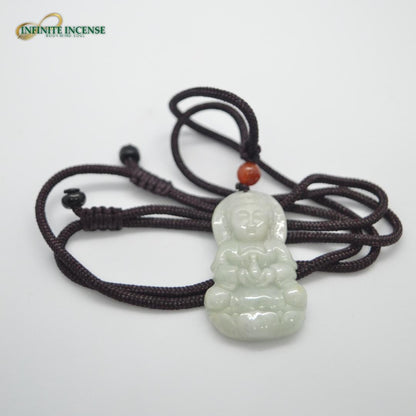 Guan yin buddha necklace natural jade pendant