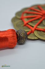 Load image into Gallery viewer, Feng Shui coins ribbon tied hanging lucky charm