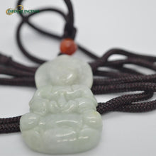 Load image into Gallery viewer, Guan yin buddha necklace natural jade pendant