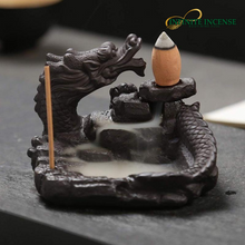 Load image into Gallery viewer, Wingless Dragon Spring Guardian Smoke Backflow Incense Burner