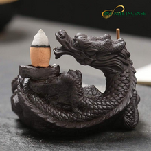 Load image into Gallery viewer, Wingless Dragon Spring Guardian Smoke Backflow Incense Burner