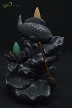 Load image into Gallery viewer, Feng Shui Lotus Koi Incense Burner