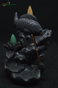 Feng Shui Lotus Koi Incense Burner