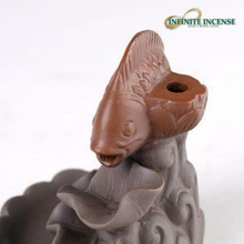 Load image into Gallery viewer, Ceramic Fish Cone Smoke Backflow Incense Burner