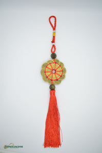 Feng Shui coins ribbon tied hanging lucky charm