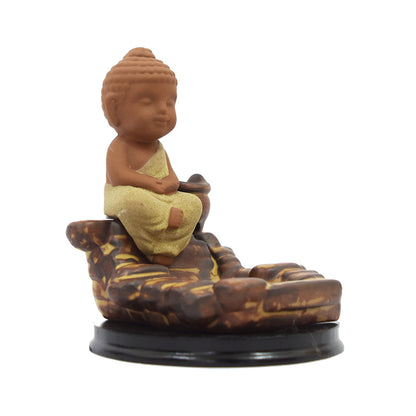 Little Buddha Praying Spring Hills Smoke Backflow Incense Burner